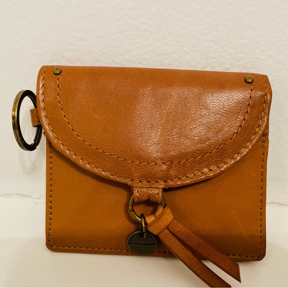 SOLD Lucky Brand Rayla cognac smooth leather wallet - Picture 1 of 5